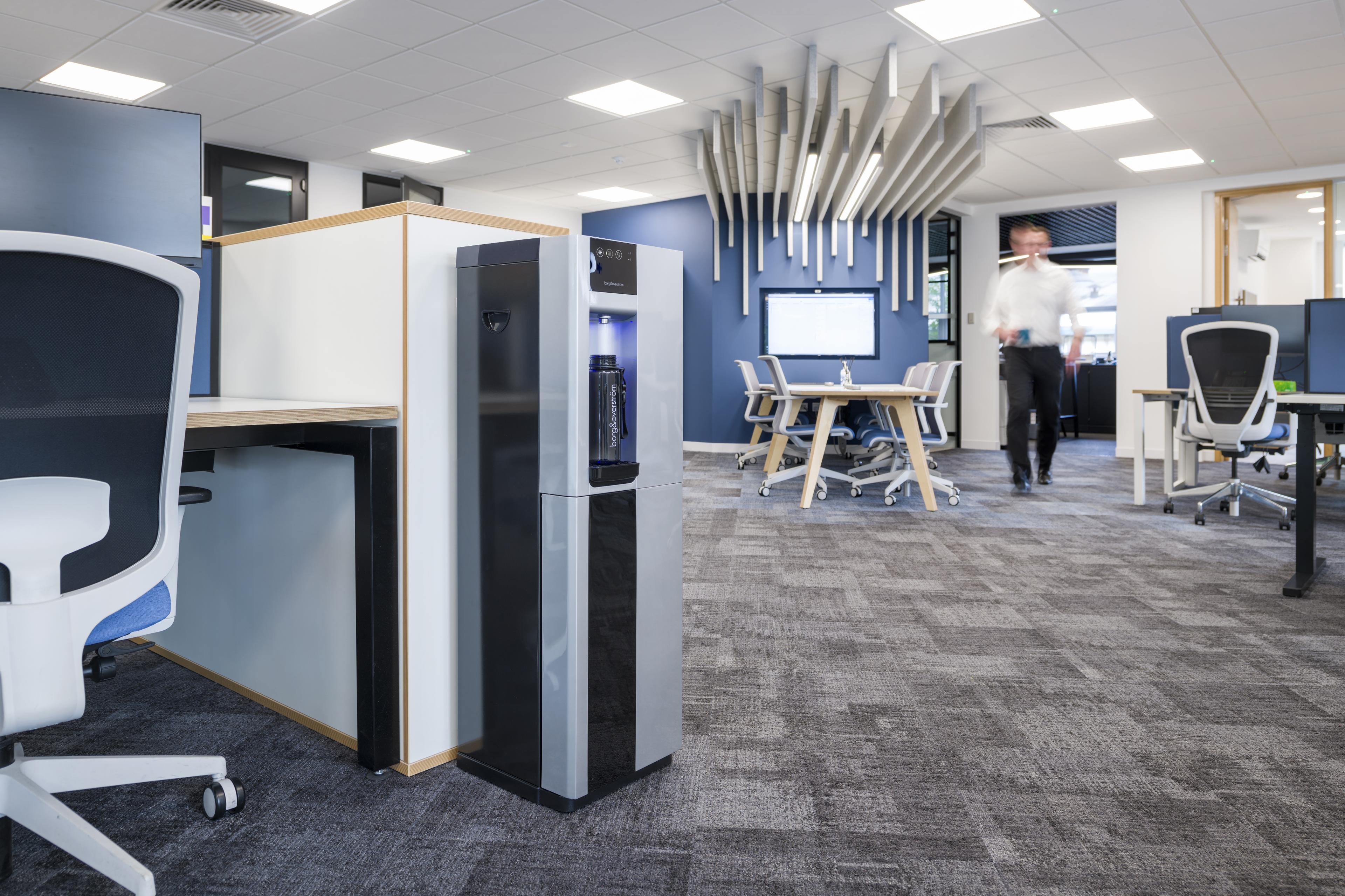 Borg & Overstrom B3 water dispenser in a workplace setting