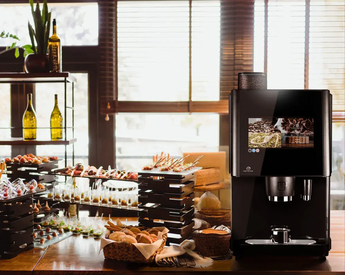 Coffetek Vitro Series 3 on a hotel breakfast counter