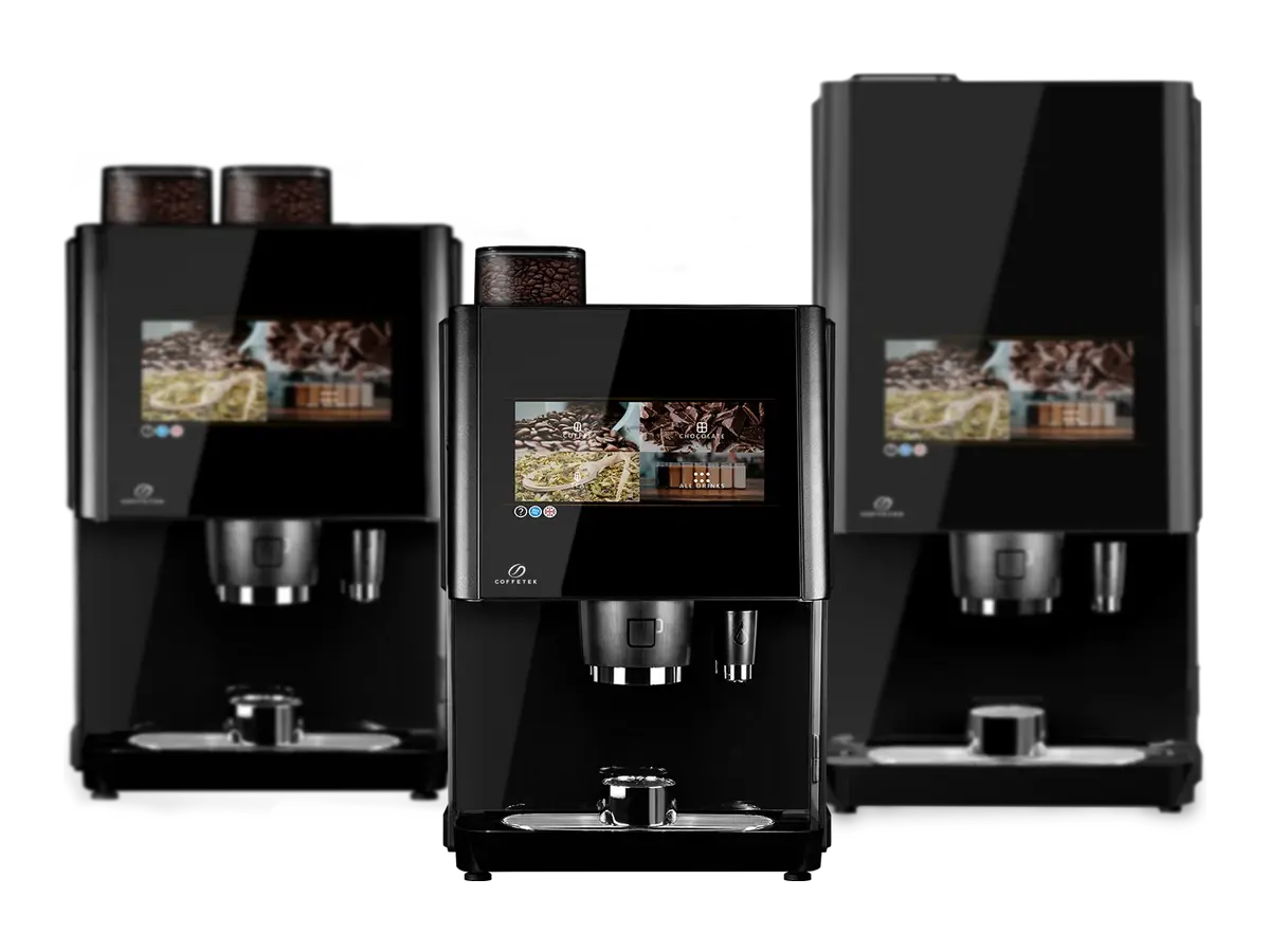 Coffetek Vitro Series 3 range side by side: double bean, Espresso and MAX