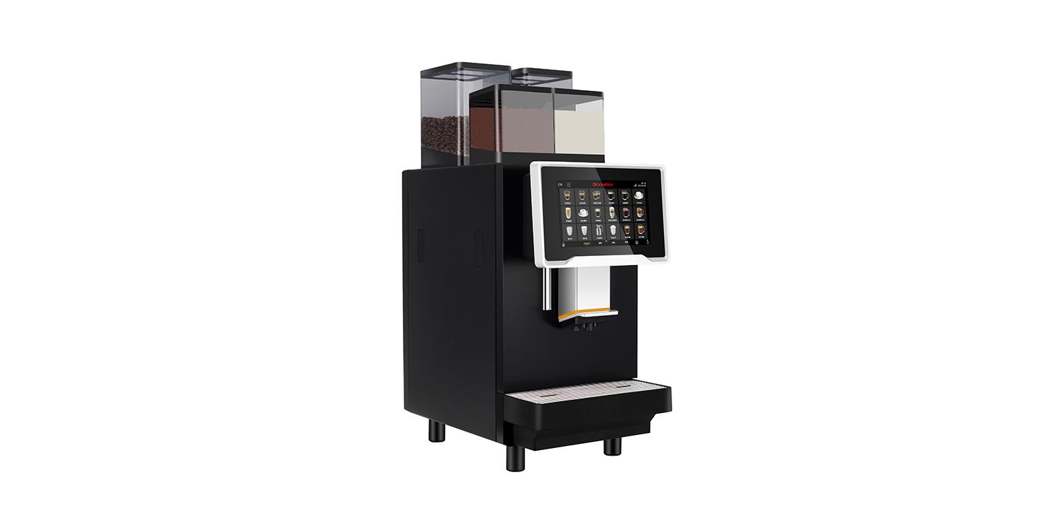 Dr Coffee F30 bean-to-cup coffee machine, left side angle