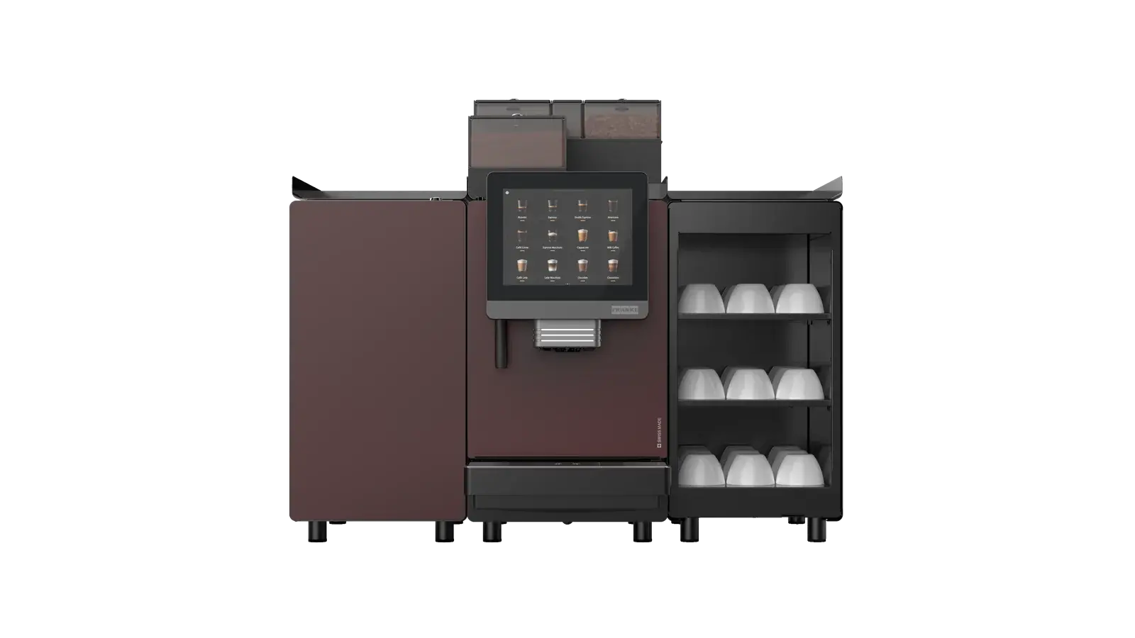 Franke A Line A600 floor-standing configuration with two grinders and one powder hopper
