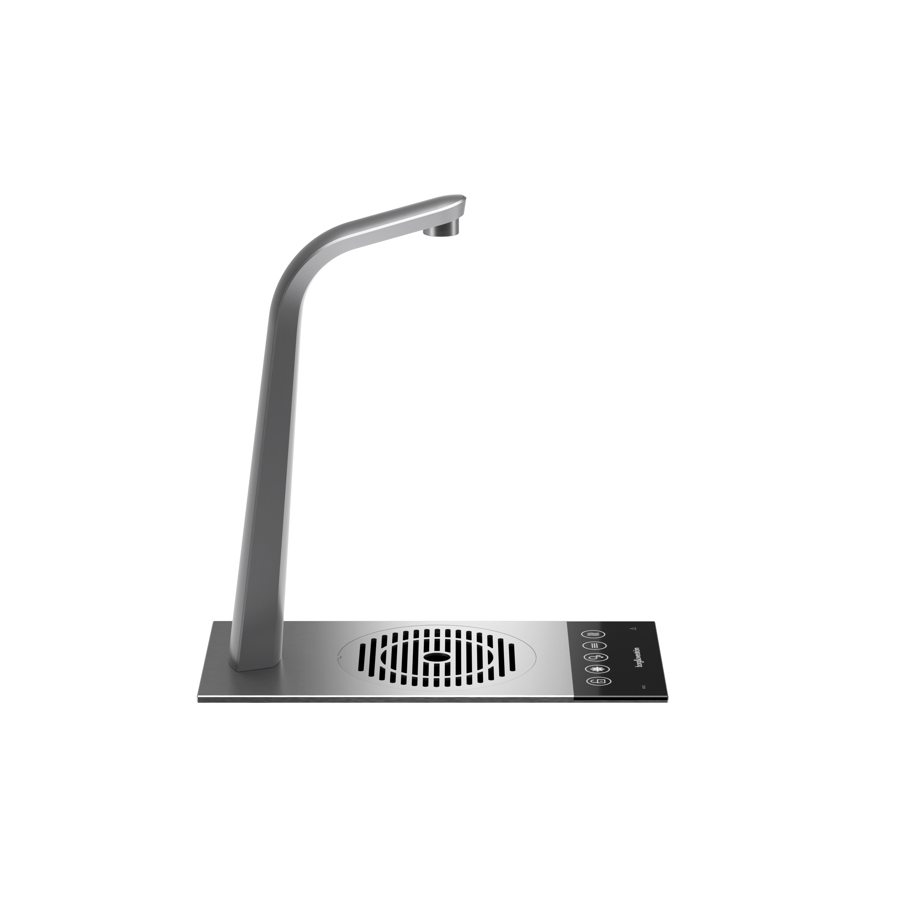 Borg & Overstrom T3 undercounter tap system, left side view
