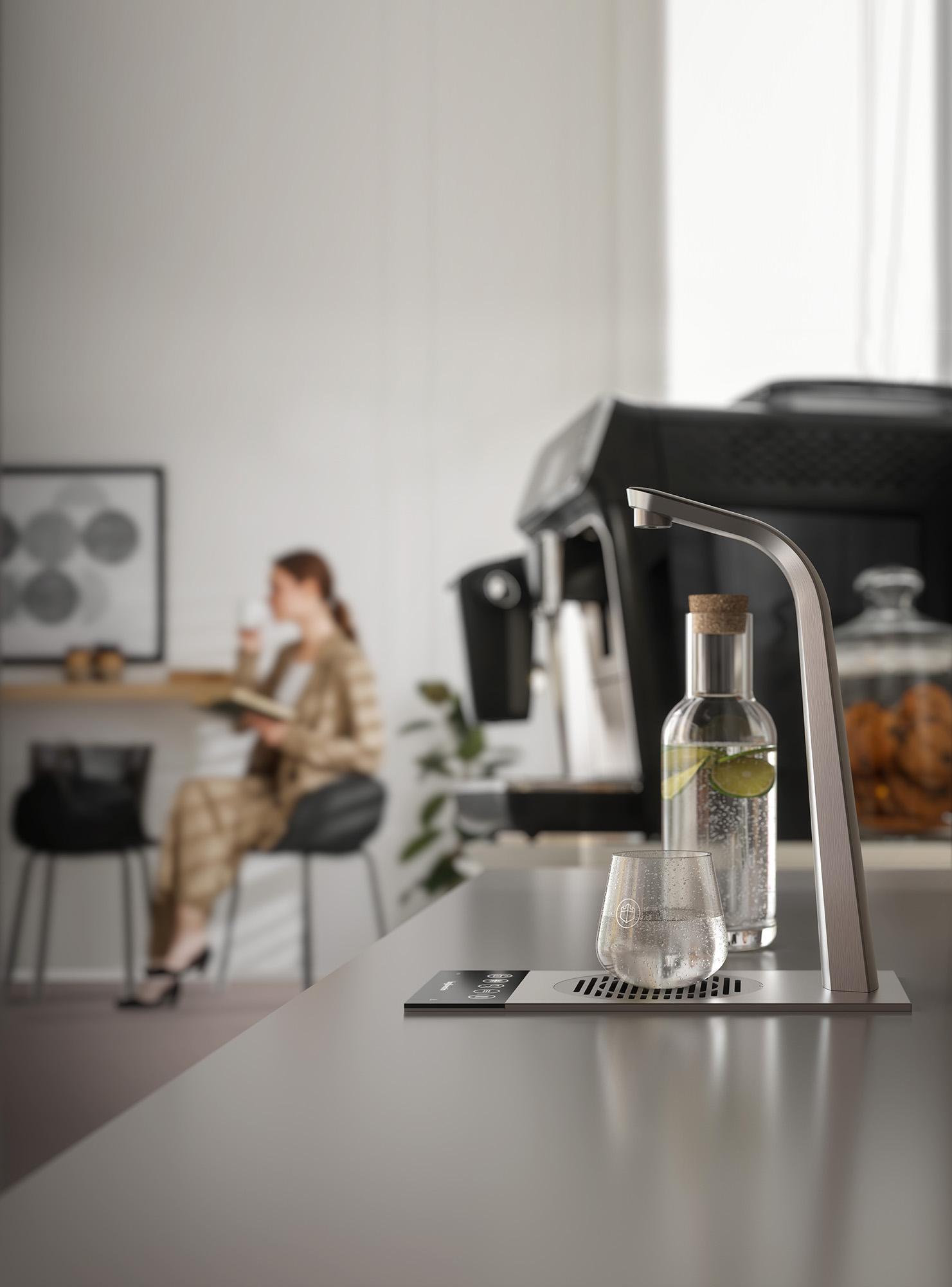 Borg & Overstrom T3 tap system in a workplace lifestyle setting