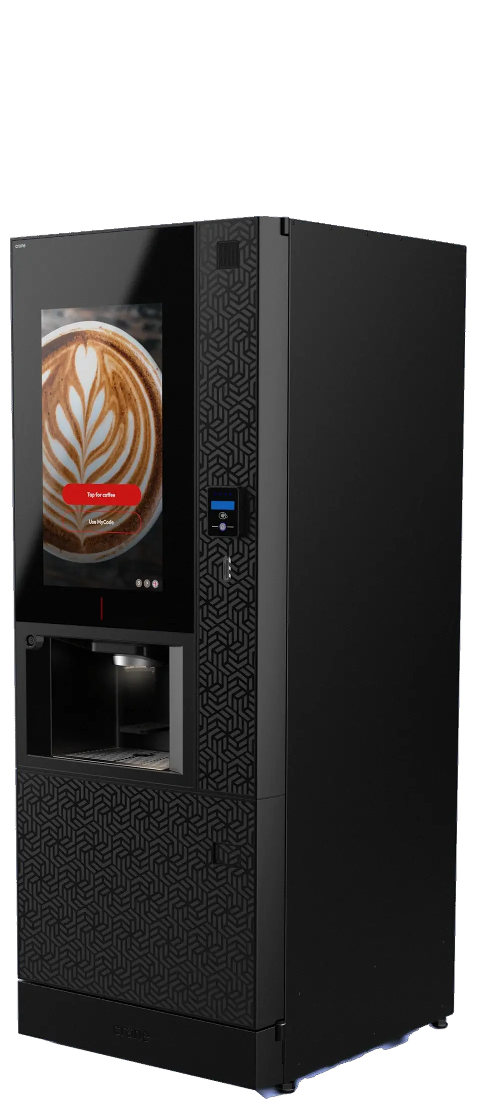 Crane Coti 2 floor-standing coffee machine, three-quarter angle view