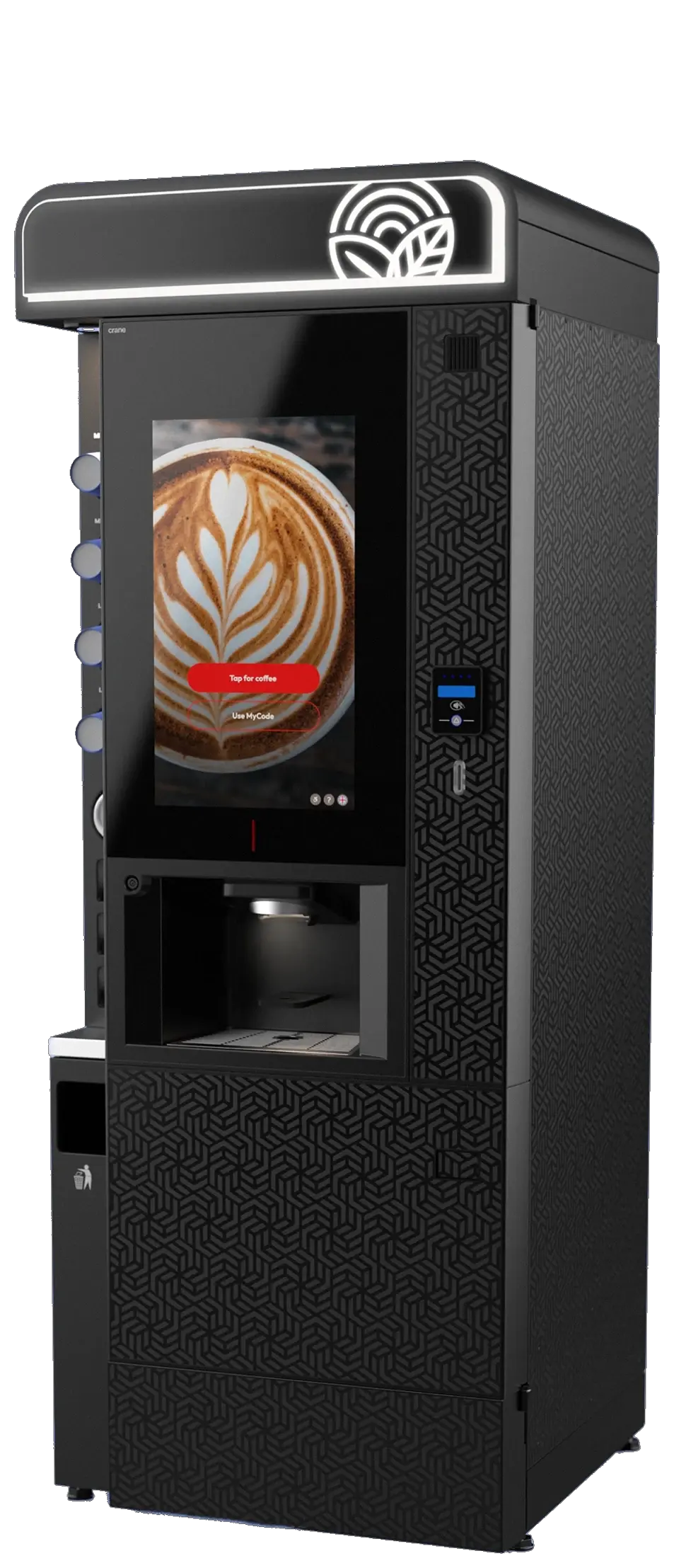 Crane Coti 2 Tower self-serve coffee station, three-quarter angle view