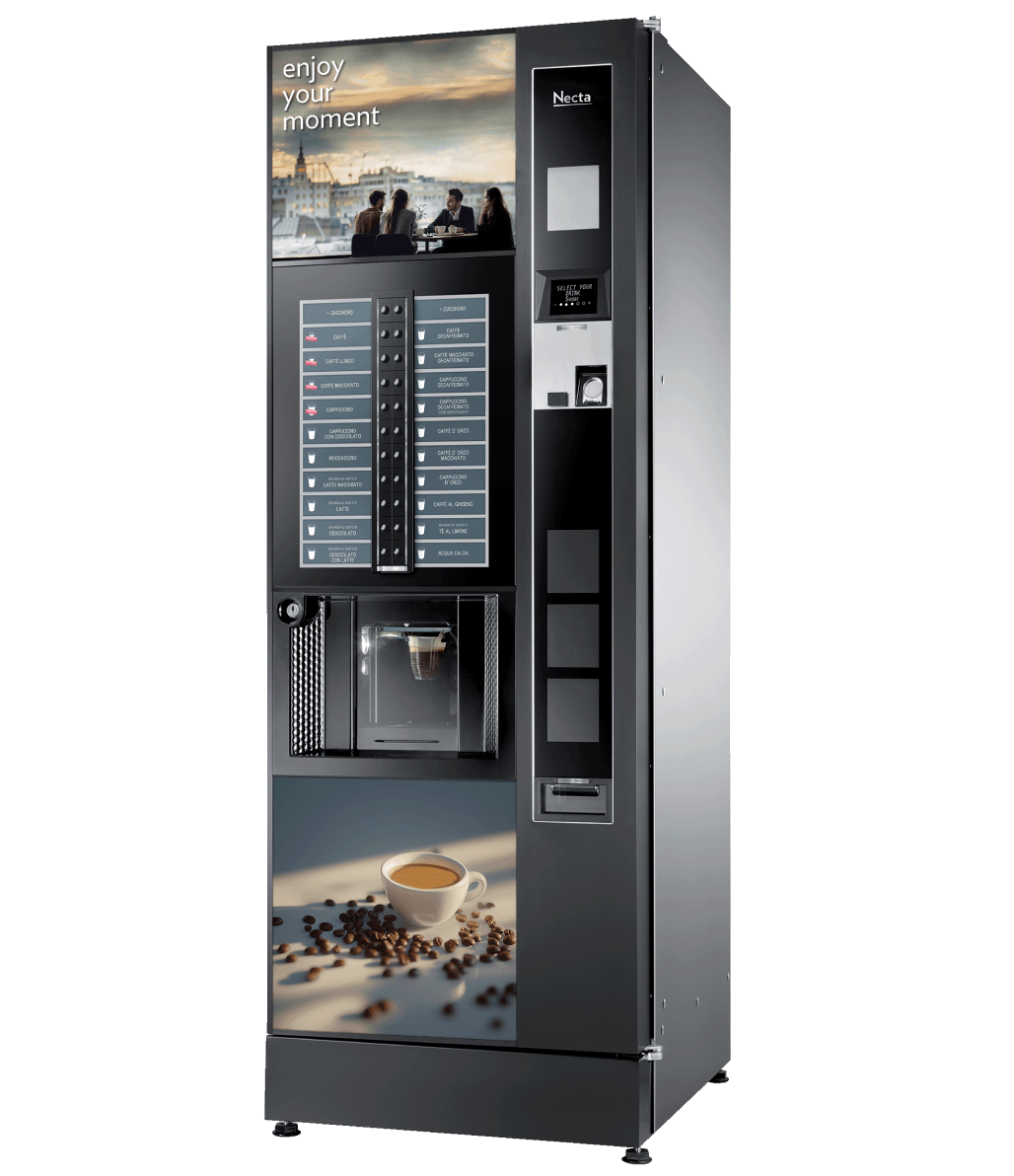 Necta Gusto 8PRO hot drinks vending machine, front view
